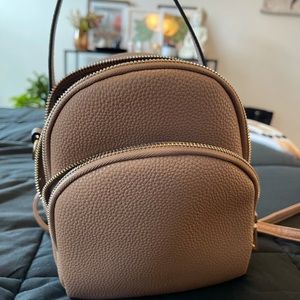 Tan Small Backpack Purse